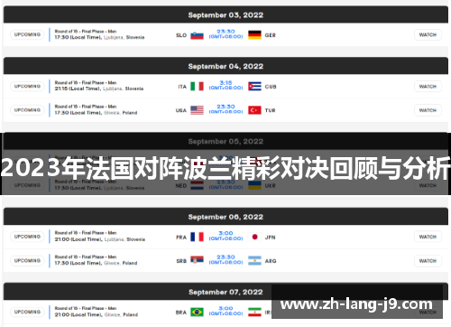 2023年法国对阵波兰精彩对决回顾与分析 2023年法国对阵波兰精彩对决回顾与分析